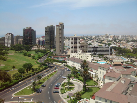 Partial view of san Isidro, Lima-Peru from Los Delfines Hotel(DSC00530)