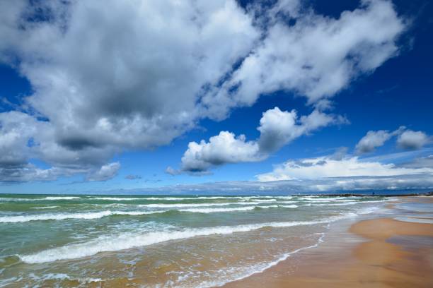 istock Baltic sea shore in Ventspils, Latvia 908343366