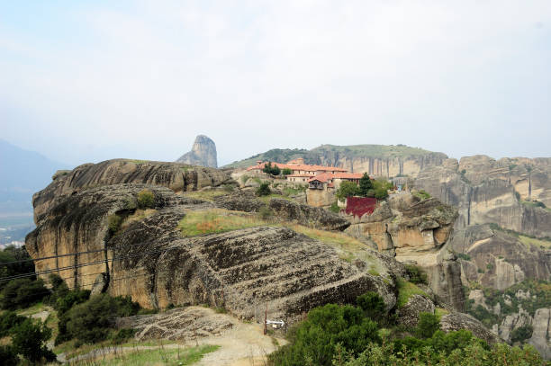 istock Amazing structure on the rocks. Meteora, Greece 908343782