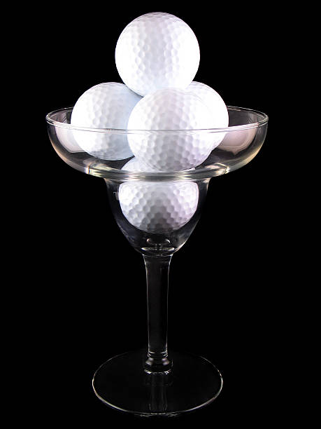 golf ball on black