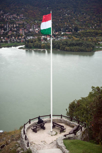 istock Hungarian flag in Visegrad town 908350362