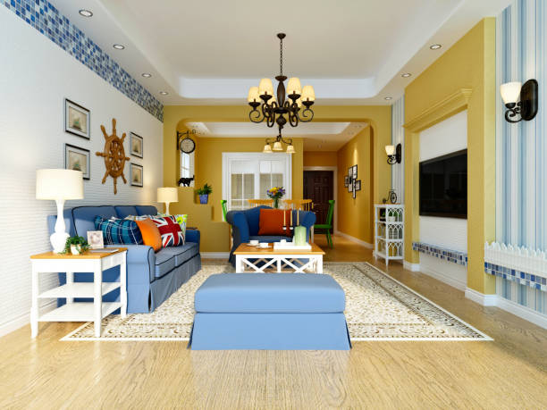 istock 3D render of Living Room 908356548