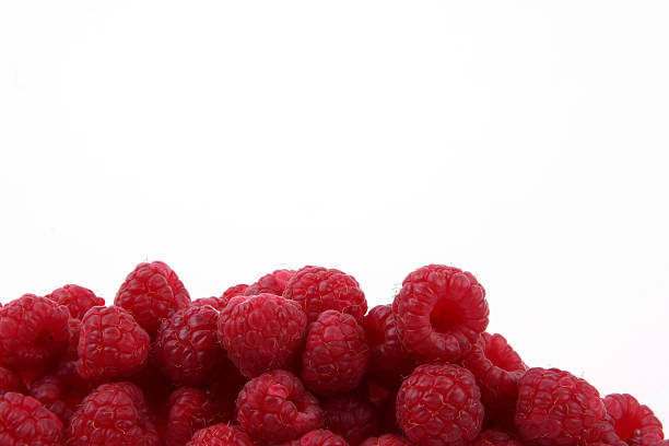 Healthy fresh raspberries stock photo