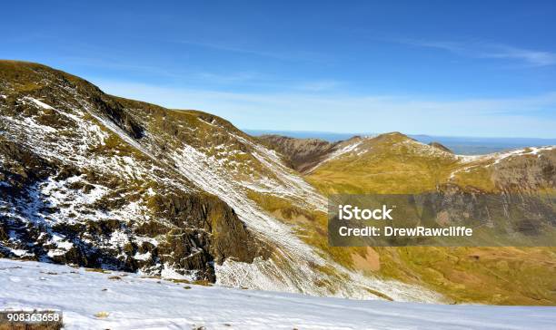 Snow And The Scar From Sail Stock Photo - Download Image Now - Crays Hill, Cumbria, Cumbrian Mountains