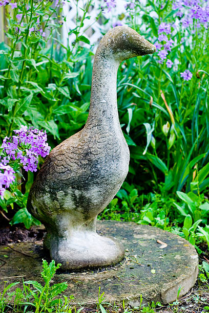 istock Concrete Goose in Garden 90836711