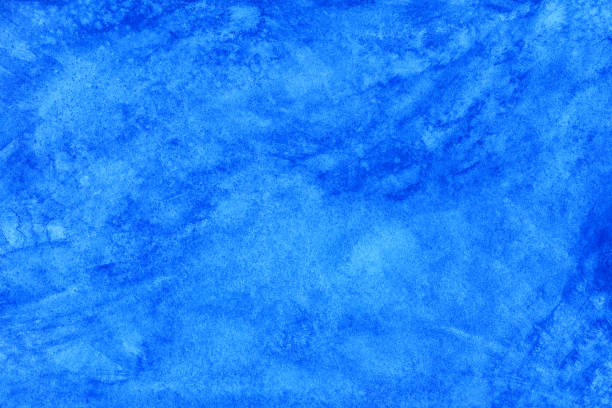 istock Blue watercolor scanned background 908382690