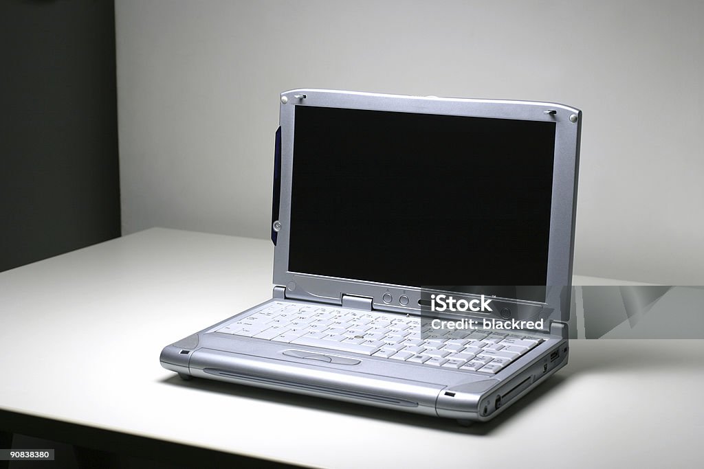 Metallic Laptop  Blank Stock Photo