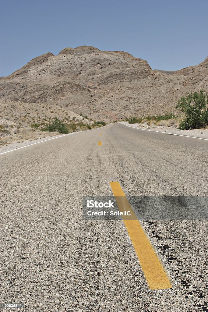 Road through the desert  Asphalt Stock Photo