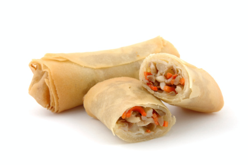 Crispy Vegetarian Fried Rice Paper Spring Rolls with Soy Sauce