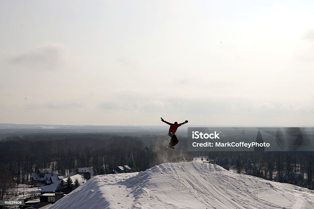 Snowboarder springen - Lizenzfrei Snowboard Stock-Foto