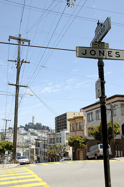 istock Hilly San Francisco intersection near Fisherman's Wharf Area 90840333