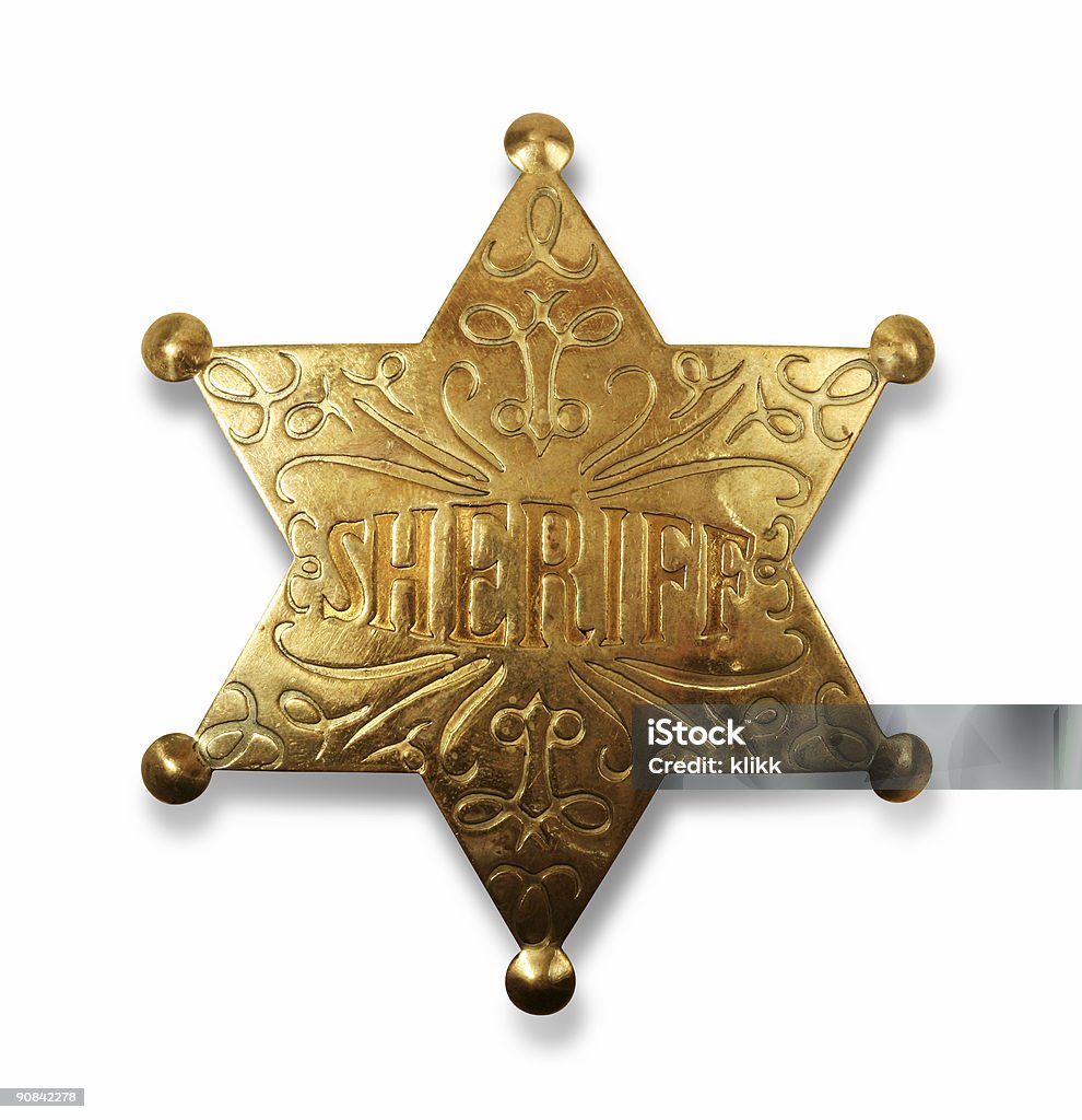 Шериф значок с пути - Стоковые фото Значок роялти-фри