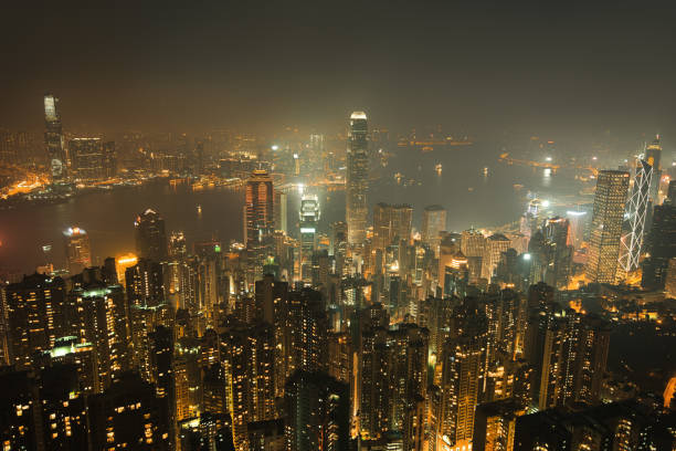 istock Hong Kong skyline at night 908424306