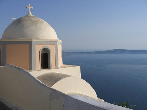 istock Typical church in Santorini (Greece) 90842895