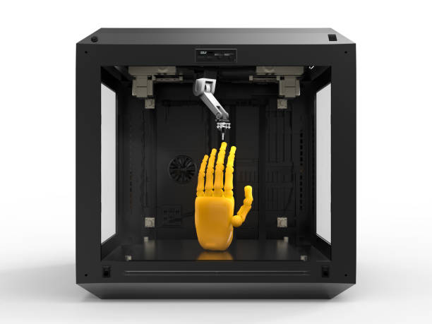 3d printer with object 3d rendering 3d printer with resin hand 3d printing hand stock pictures, royalty-free photos & images