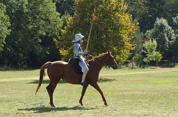 istock Soldier riding on horse 90843807