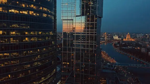 Aerial view of Moscow International City Business Center