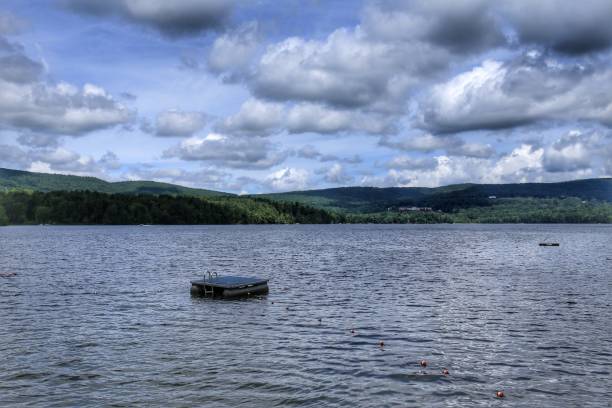 istock Roped off Swimming Area, Diving Platform, Berkshire Mountains, Massachusetts 908446710