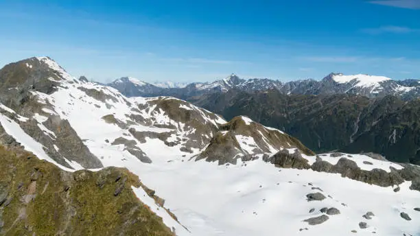 Mt.Cook highest mountain in New Zealand, natural landscape background