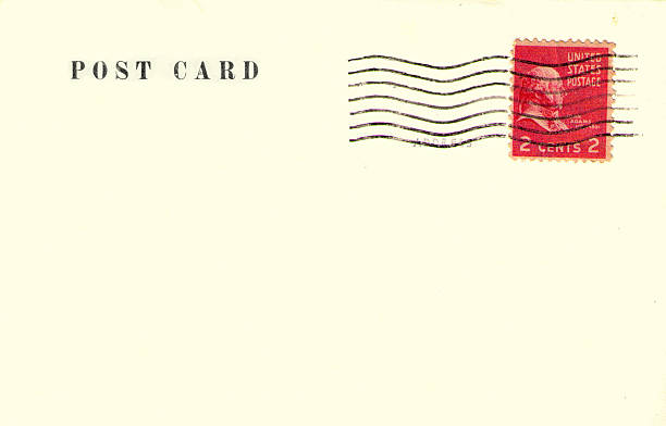 United States Postcard Back with Stamp