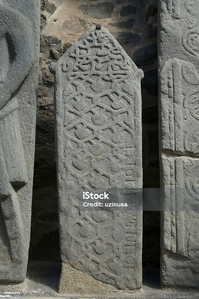 Celtic gravestone  Celts - Ancient Peoples Stock Photo