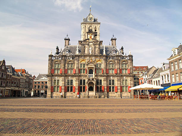 istock Delft 17th century city town Hall, Netherlands 90845403