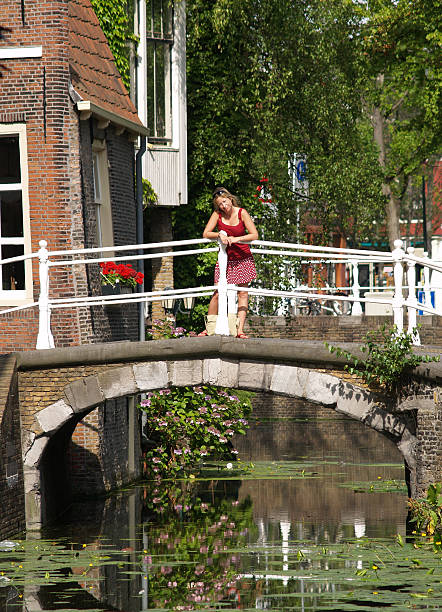 istock Girl on bridge, very romantic place 90845414