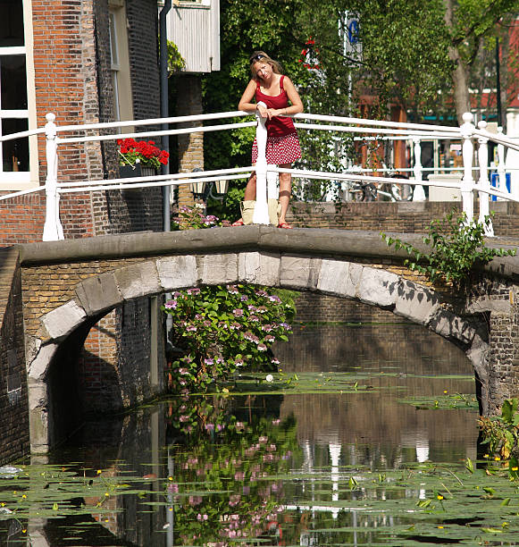 istock Girl on bridge, very romantic place 90845418