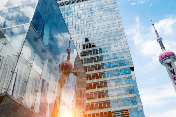 istock The oriental pearl TV tower and skyscraper 908459330