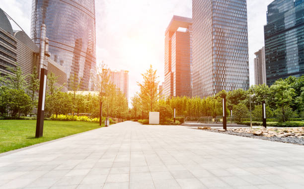 istock Buildings and public park in Shanghai 908459860