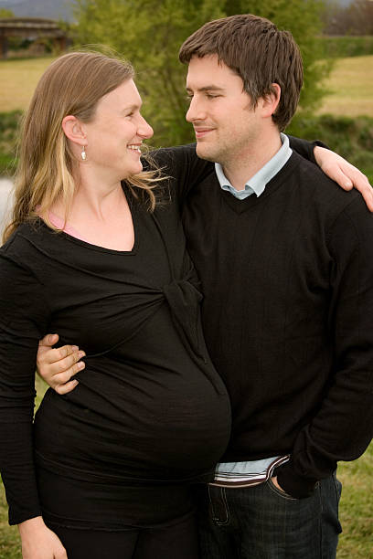 istock Pregnant couple in love 90846020