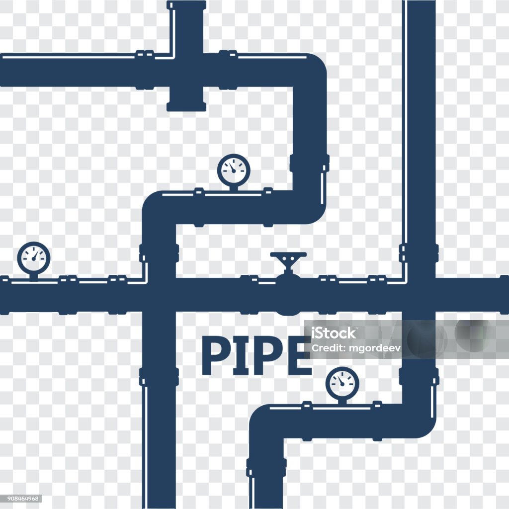 Pipe fittings vector icons set. Tube industry, construction pipeline, drain system. Pipeline water vector Angle stock vector