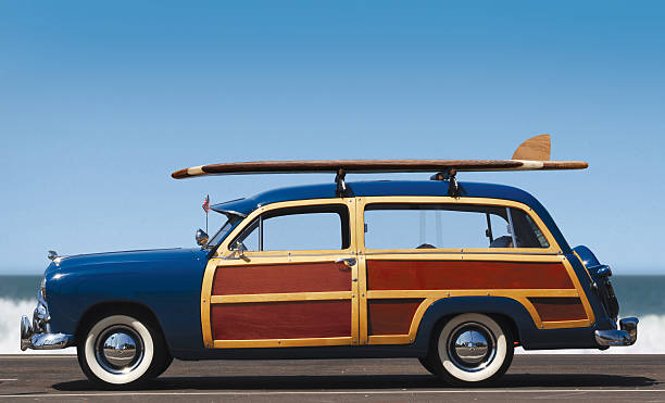 woody-profilo - surfing california surf beach foto e immagini stock