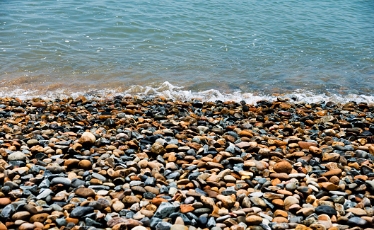 Small pebbles on the beach