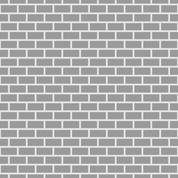 ilustrações de stock, clip art, desenhos animados e ícones de seamless brick pattern - backgrounds wall white red