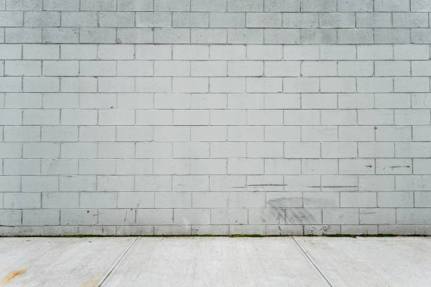 parede de blocos de concreto - cinder block - fotografias e filmes do acervo