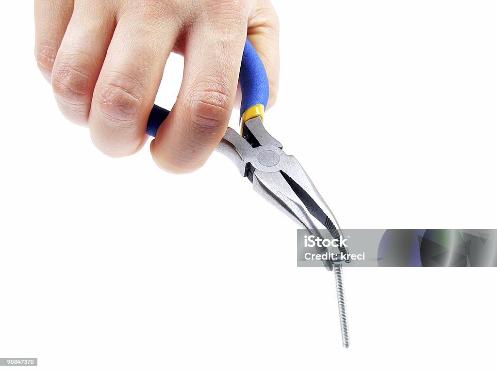 Pair of small pliers 4 (isolated)  Blue Stock Photo