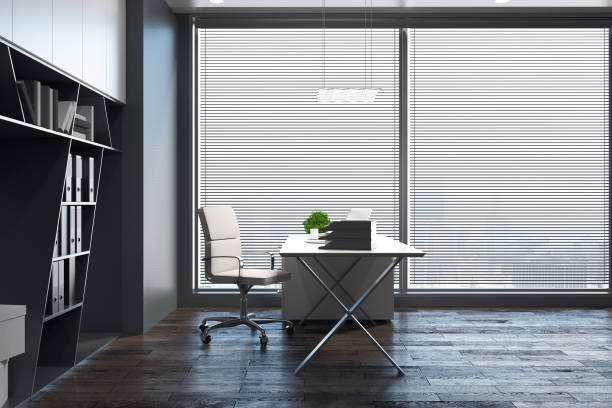 Modern office with copy space stock photo