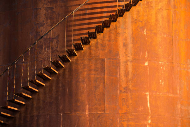 istock Oil tank staircase 908477768