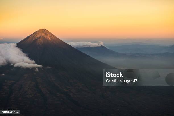 Agua Volcano Sunset Stock Photo - Download Image Now - Guatemala, Volcano, Antigua - Western Guatemala