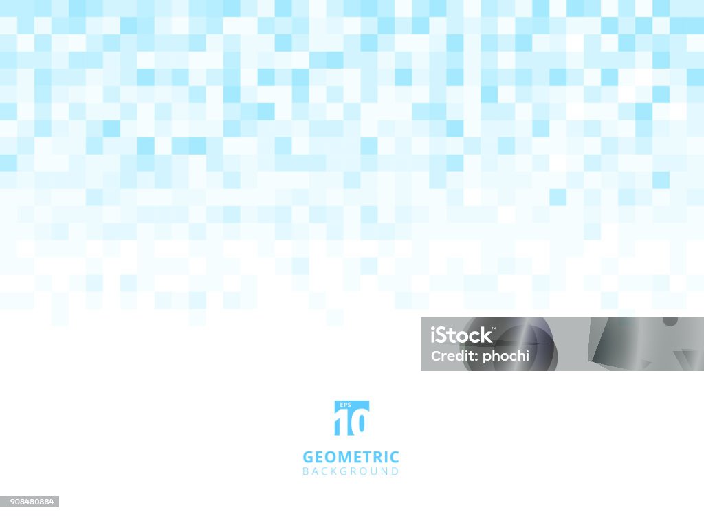 Abstract squares geometric light blue background with copy space. Pixel, Grid, Mosaic. Abstract squares geometric light blue background with copy space. Pixel, Grid, Mosaic. Vector illustration Backgrounds stock vector