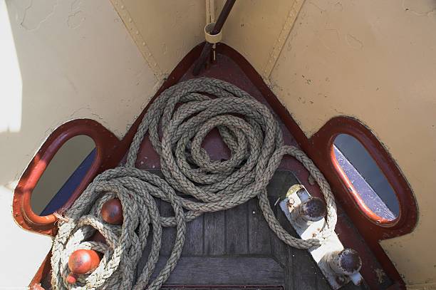 Bow of old boat from Switzerland that is now used in the Netherlands as a party boat