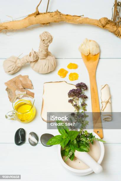 Herbs And Spices Stock Photo - Download Image Now - Alternative Therapy, Anti Aging, Basil