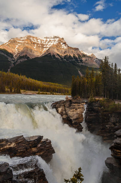 istock Summer landscape in the mountains with stormy water falling from waterfalls 908499130