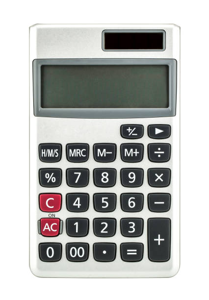 calculadora isolado no fundo branco - equal sign fotos - fotografias e filmes do acervo