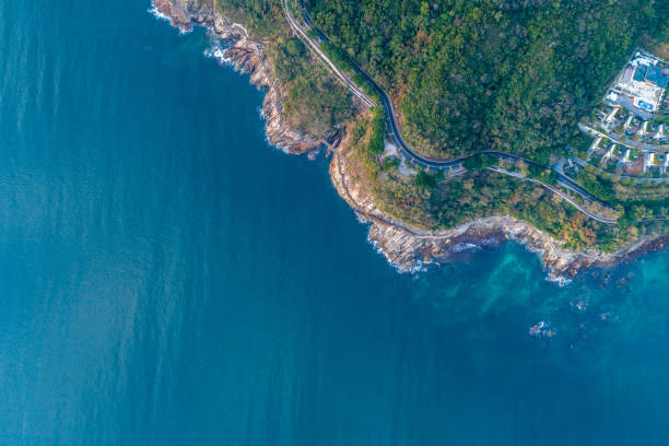 istock looking down from drone aerial view of the coastline 908501820