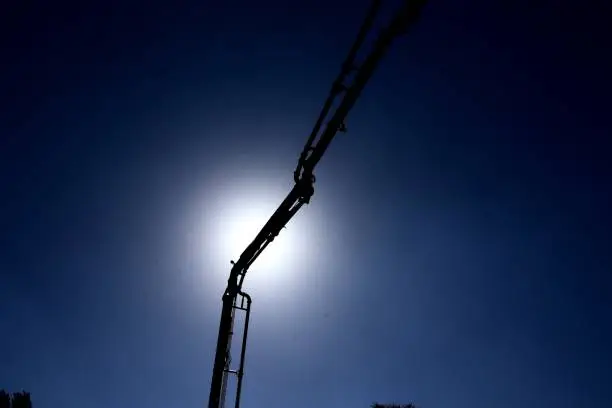 Photo of concrete pump- Silhouette