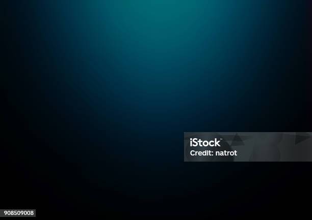Blue Abstract Background Stock Illustration - Download Image Now - Dark, Backgrounds, Black Color