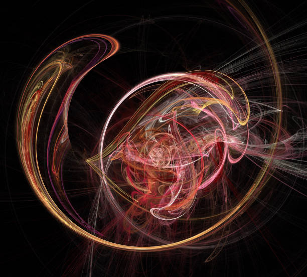 istock image of one Digital Fractal on Black Color 908512134