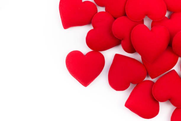 istock greeting card frame of red hearts on a white background. with Copy space and using as Valentine day concept, love concept. wedding day, Symbol of Valentine's day. 908514698